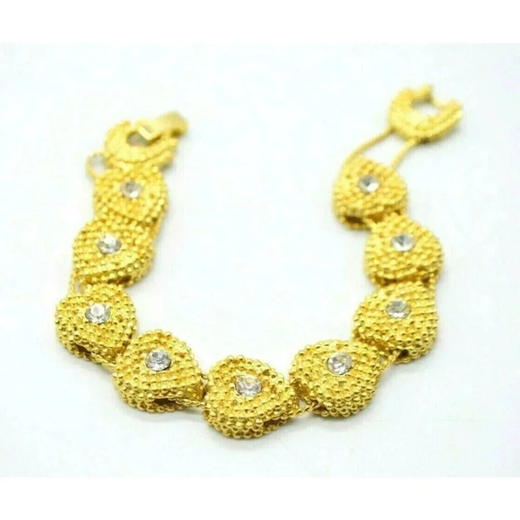 Clear Rhinestone Heart Slide Chain Link Clear Rhin - Picture 1 of 7